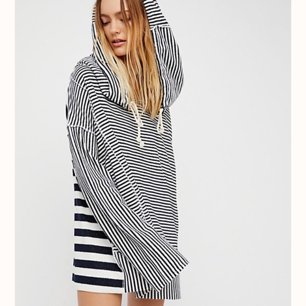 Free People Shoulders and Stripes Hoodie